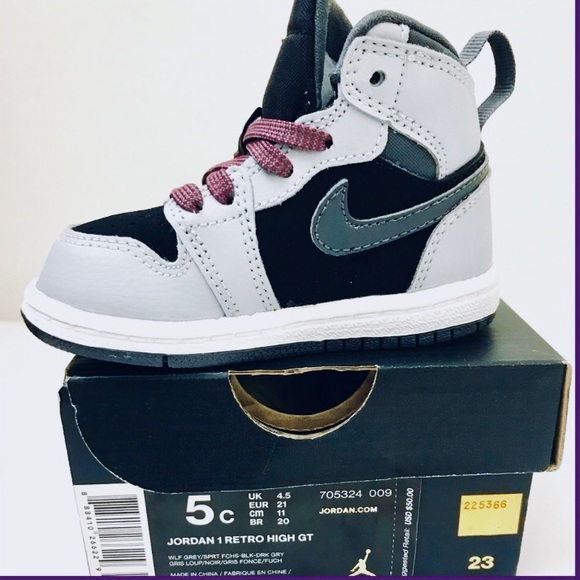 NIKE Toddler Jordan Retro 1 Basketball Shoes - Picture 8 of 8